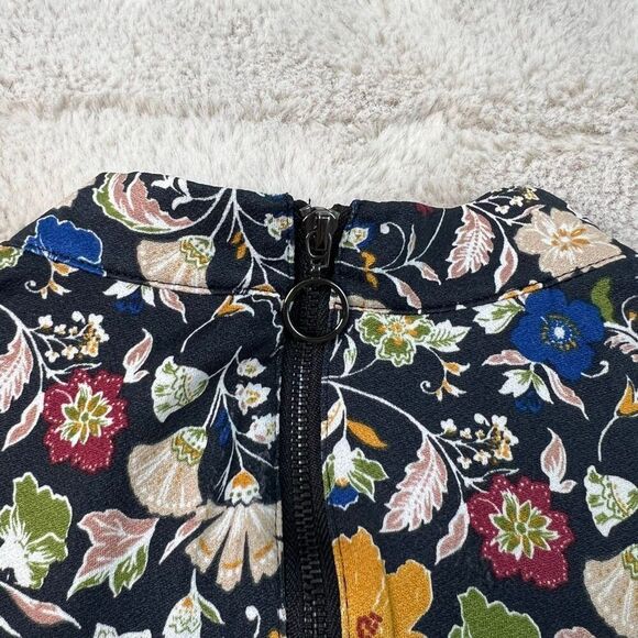 Altard State Long Sleeve Floral Boho Mini Dress Size Medium Fall Stretchy Short - Picture 11 of 12